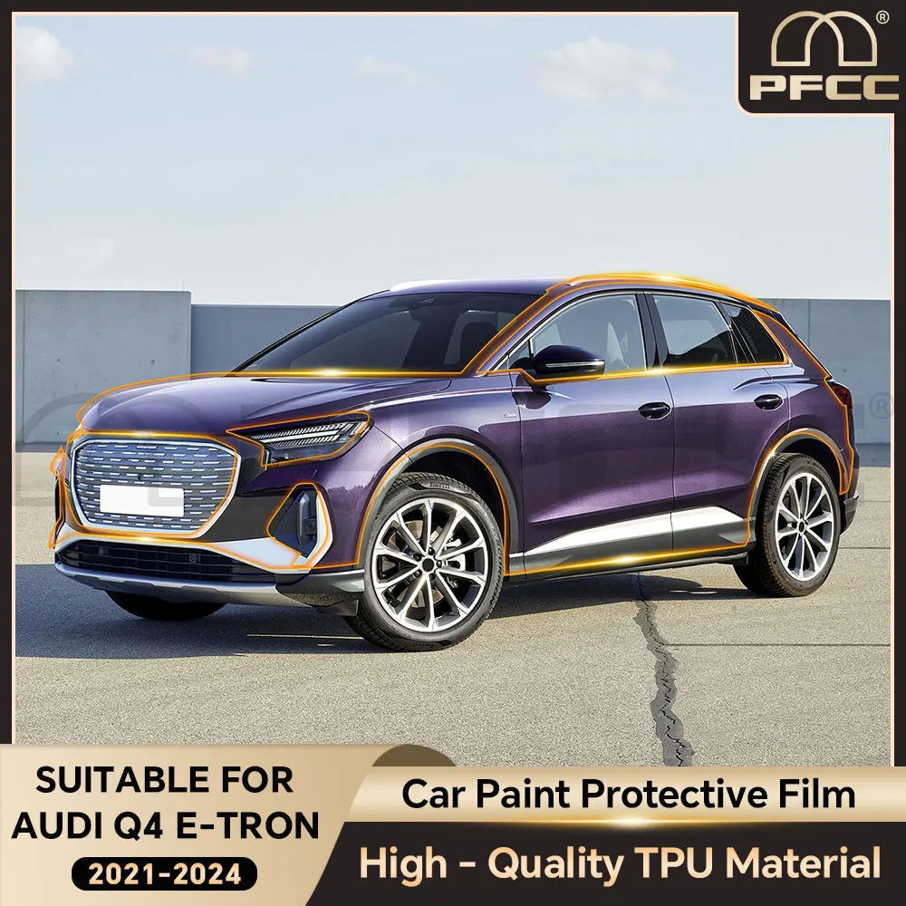 

PFCC for Audi Q4 E-TRON 2021-2024 Car Body Kit Film Precut Paint Protection Film Clear Bra TPU Transparent PPF TPU Accessories