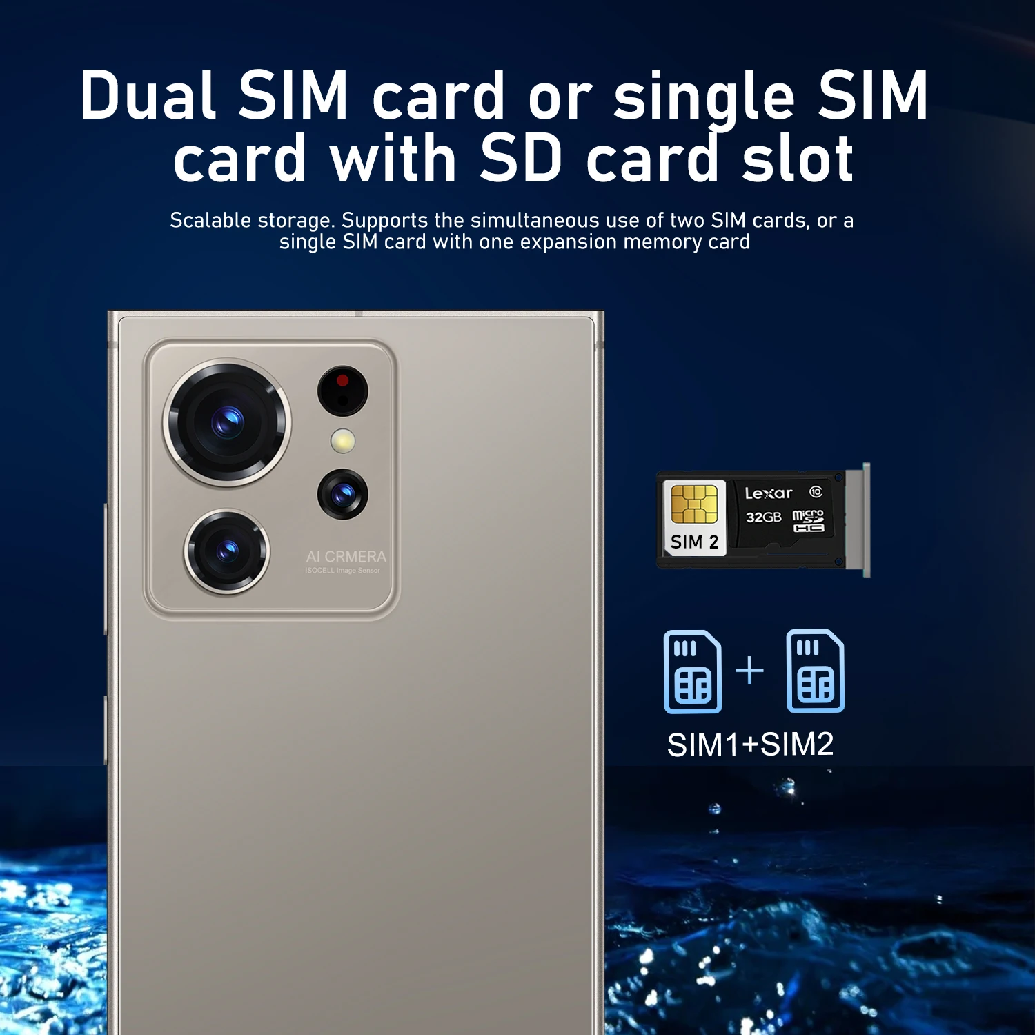 IVMI Unlocks the global S 27 Ultra smart phone Android 12 6GB+128GB big screen 4G dual-card Google Play phone