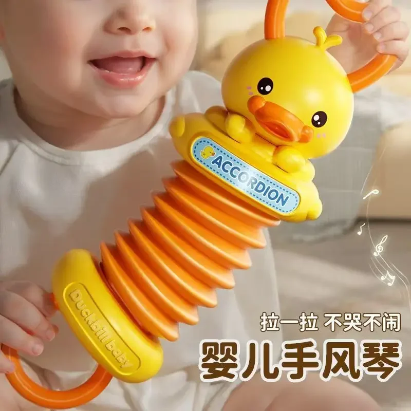 Akkordeonspielzeug für Kinder, Mini-Musikinstrument, frühe pädagogische Gehirnentwicklung, tragbar, leicht, für Reisen, Geburtstagsgeschenk