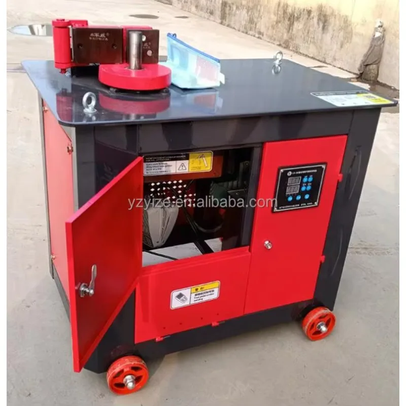 آلة ثني القضبان المستديرة الفولاذية الصغيرة التي تعمل يدويًا، آلة ثني حديد التسليح المموجة من الفولاذ المعدني المحمول #3