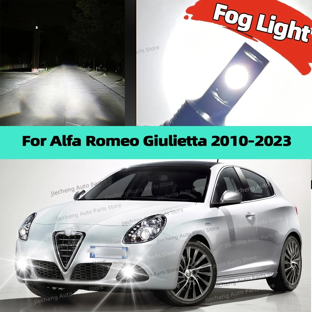 2X Led Bulb Auto Fog Light 6000K Lamp 25000LM For Alfa Romeo Giulietta 2010-2023 2011 2012 2013 2014 2015 2016 2017