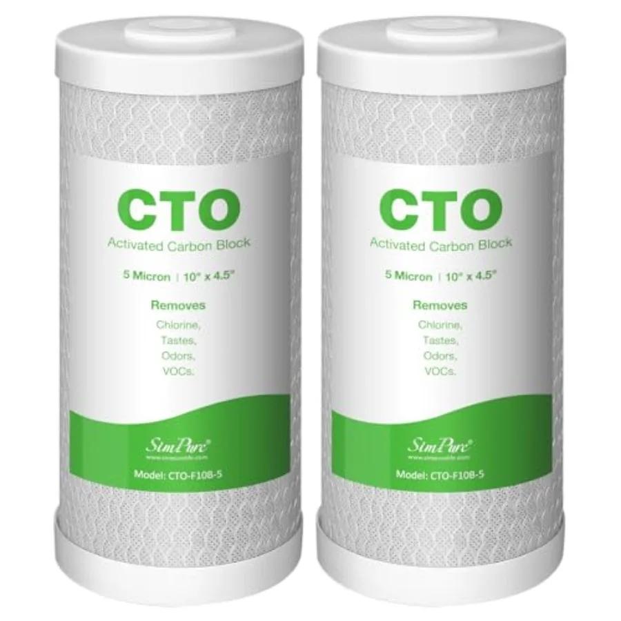 

Whole House Water Filter Cartridges 5 Micron 10" x 4.5" CTO Activated Carbon Block For DB10P DB10C-2 GE GXWH40L GXWH35F BB10 FX