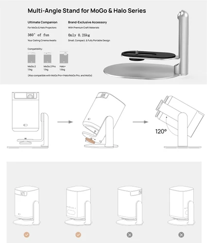 Imagen 2 del producto Soporte de proyector Salange, soporte de escritorio, soporte de proyector ajustable para proyector XGIMI Halo H6 Xiaomi HY300 HY320