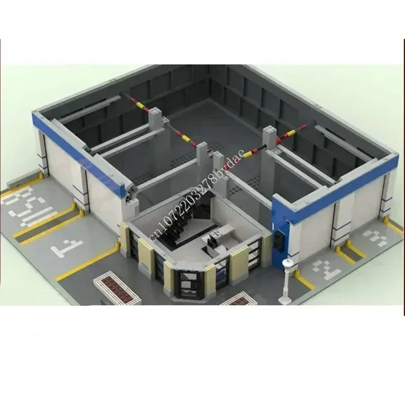 3716PCS Police Station MOC Puzzle StreetView Architecture Birthdayal Assembly Technical Toy Christmas Gift for Adults Ages