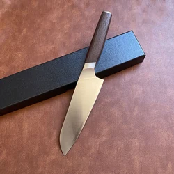 7 Inch Santoku Knife Wenge Handle L2 Powder Steel Blade Sharp Chefs Cleaver Slicing Kitchen Knives For Cutting Vegetables Meat