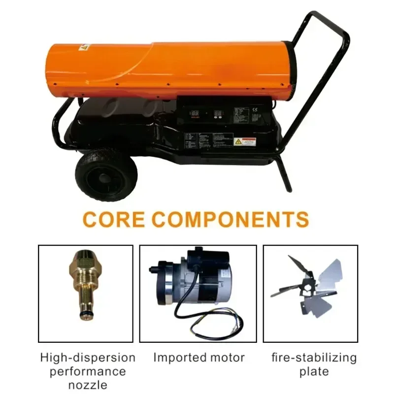 Industrial poultry brooding equipment air heater industrial fuel burning diesel / kerosene oil fan heater