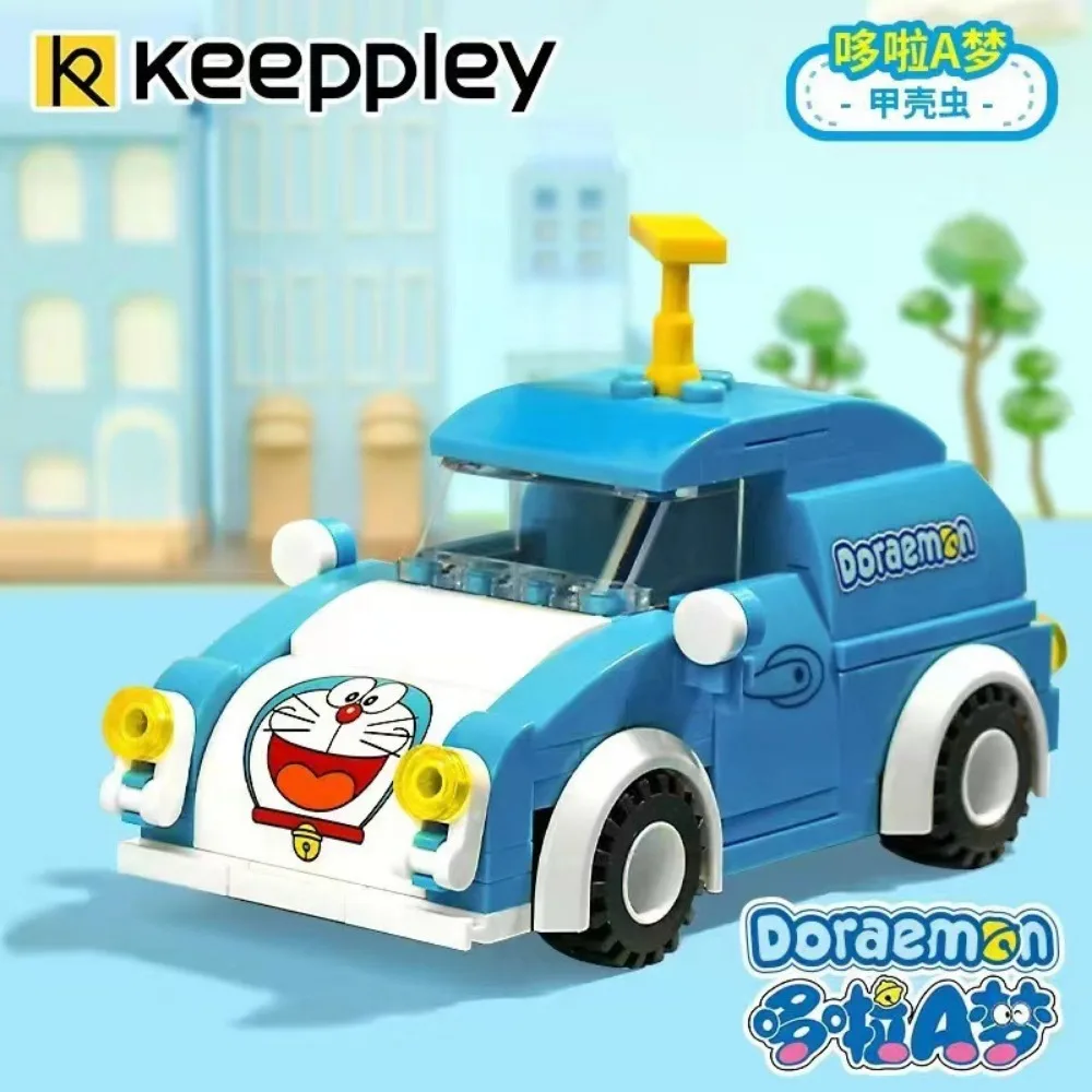 Keeppley Doraemon Building Blocks Roly-poly Doll Cosplay Series Anime Peripherals Assembling Toy Ornaments Gifts for Boys Girls