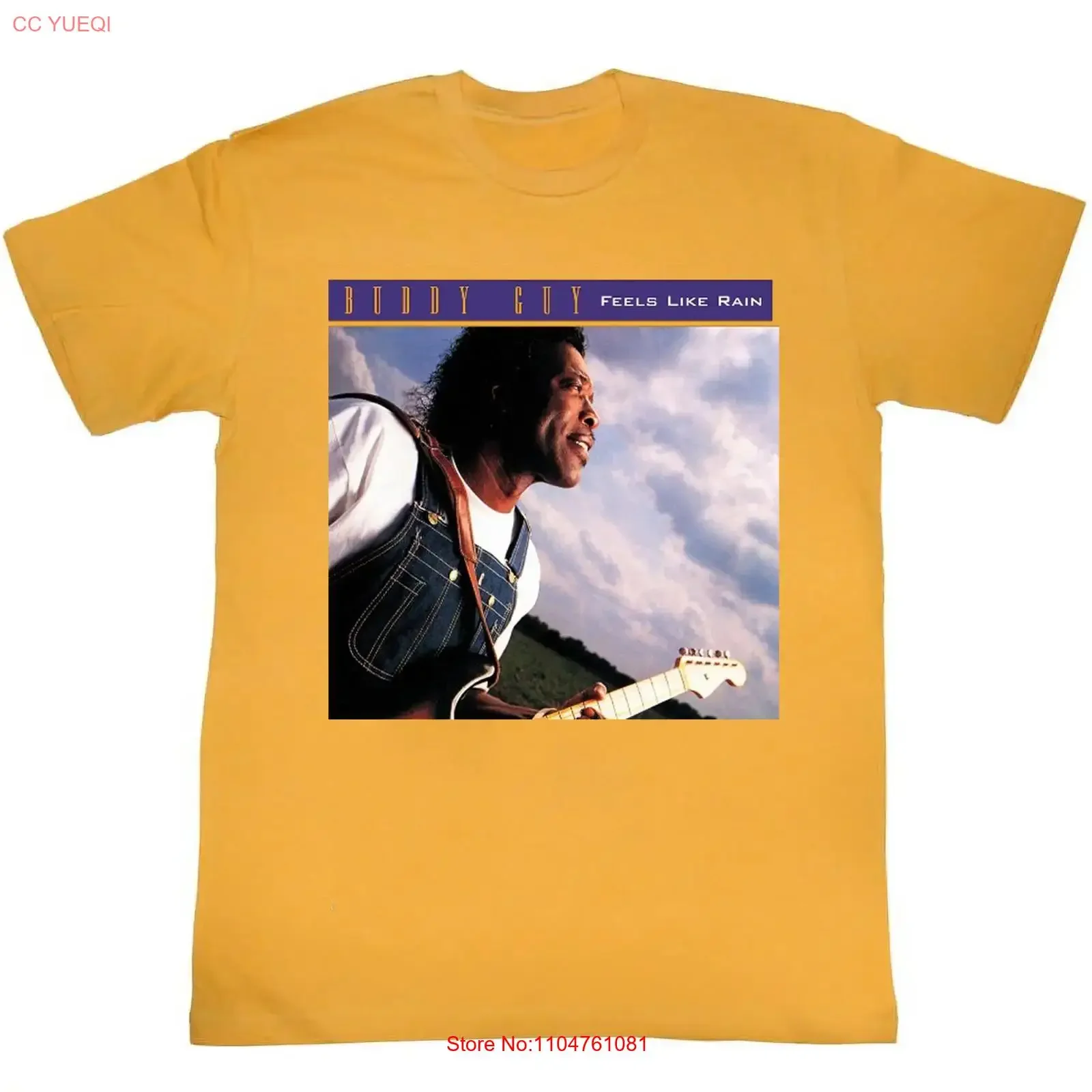 Buddy Guy Feels Like Rain Gold T Shirt Full Size S 5XL vintage Washed Stylish graphic Casual Top For Everyday Wear Unisex Soft