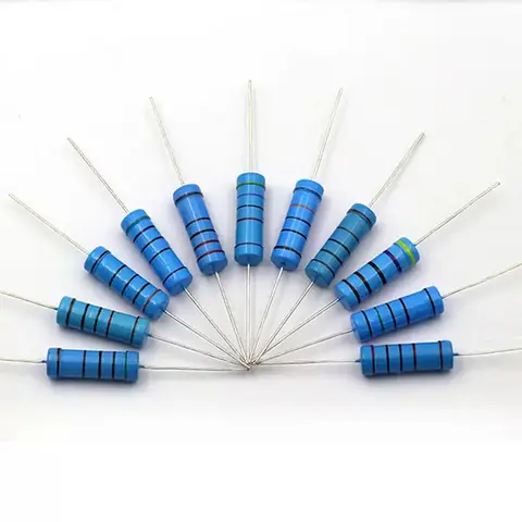 10pcs 5W Metal Film Resistor 1% 1Ω - 1MΩ 2 2.2 10 15 47 100 120 390 470 820 1K 1.2K 3K 8.2K 22K 20K 33K 47K 150K 330K 560K ohm