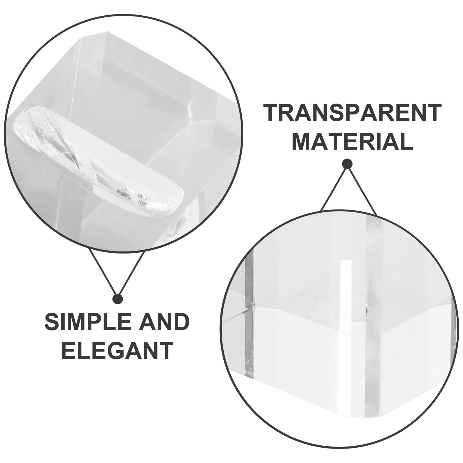 3 قطعة حامل عرض حلقي مائل من الأكريليك مربع شفاف لمعارض متاجر المجوهرات حامل متين محمول لعرض المجوهرات #5