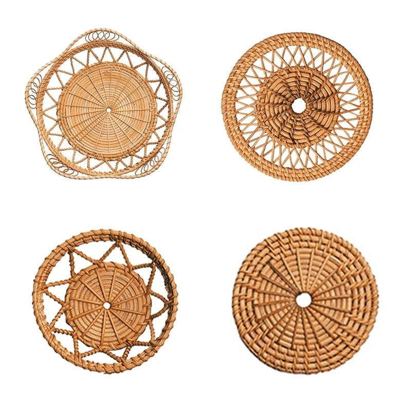 Rattan Wall Art Skillfully Woven Wall Basket Decoration For Simple Home Decors