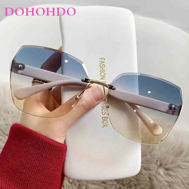 

Vintage Trends Square Sunglasses Women Men Fashion Frameless Sun Glasses Luxury Brand Designer Sunglasses UV400 Lentes De Sol