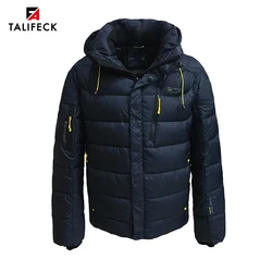 Talifeck homens jaqueta de inverno algodão acolchoado jaqueta parka homme acolchoado casacos de alta qualidade marca inverno quente casaco masculino tamanho russo