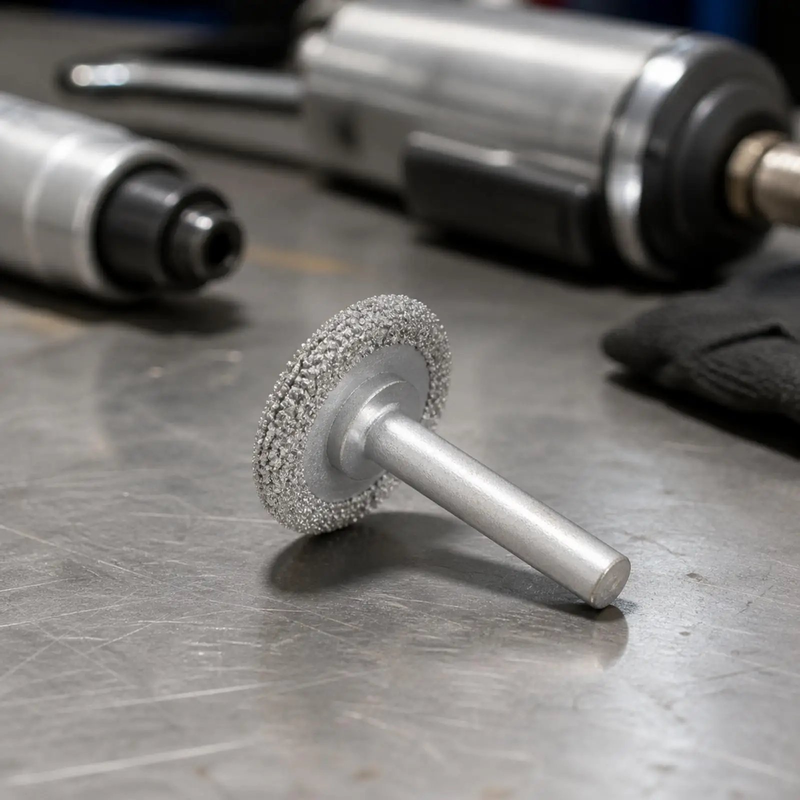 Aluminum Oxide Tire Repair Grinding Stone 6mm Shank Coarse Grit Buffing Attachment for Vulcanized Patch Bonding Prep