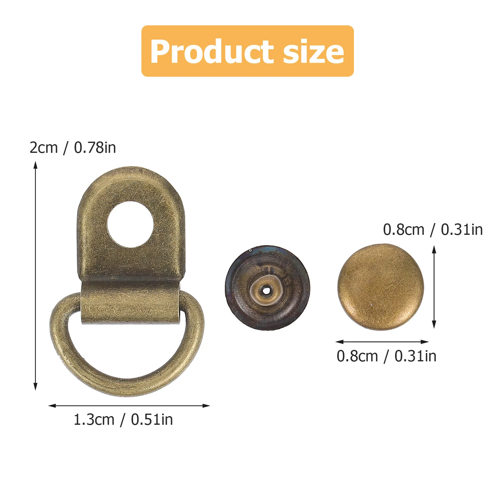 30 set Mountain Climbing Buckle Accessories Durable Stainless Steel Reusable Buttons For Diy Handbag Shoes Decoration Detachable