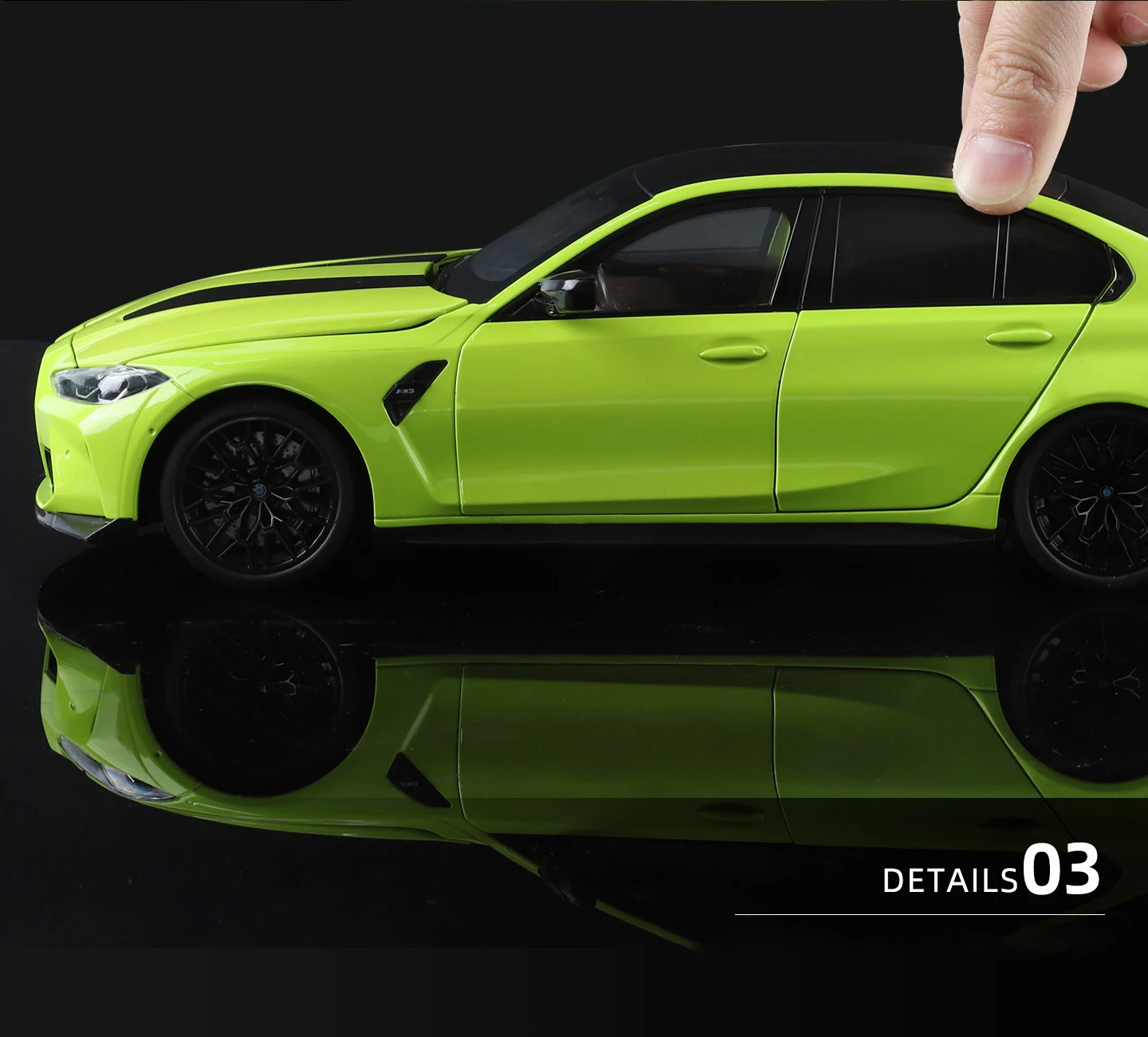NEU 1:18 BMW M3 CS LCI G80 Mpower Supersportwagen Legierung Auto-Modelle & Spielzeugfahrzeuge Automodell Miniatur Maßstabsmodell Auto für Kinder – Detail 13