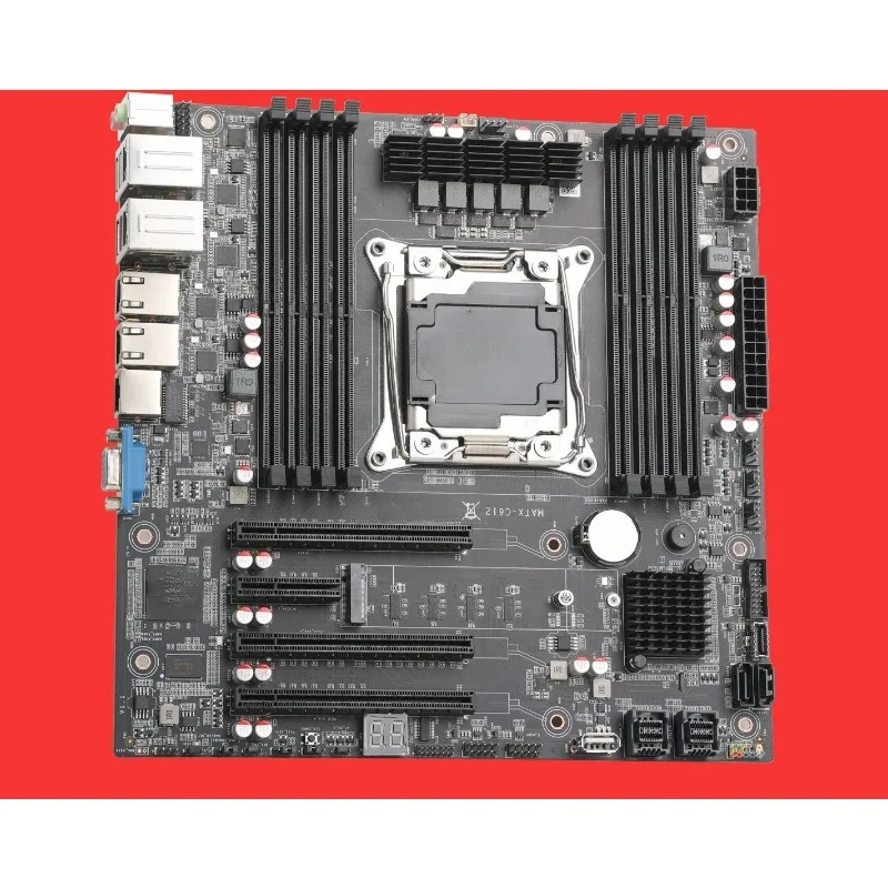 C612 NAS Motherboard for E5 V3 V4  2.5G LAN 10 SATA ECC RAM PCIe Bifurcation