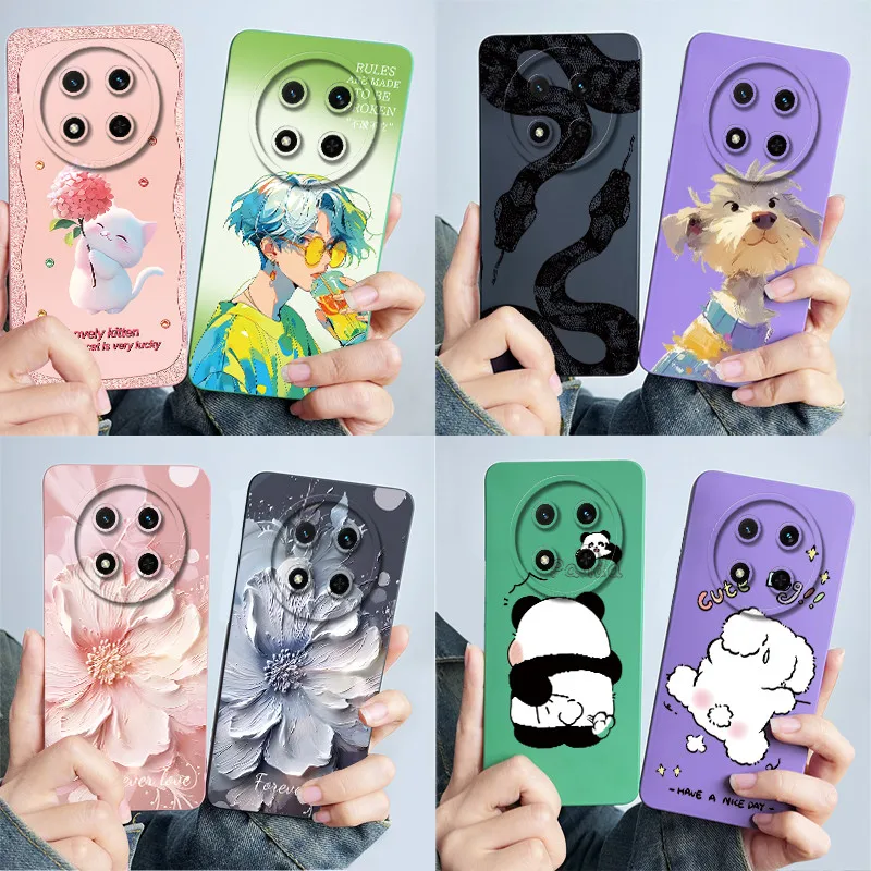 For Honor X9c 5G Phone Case HonorX9C 5G Capa Silicone Sweet Painted Cartoon Shell Lovely Flower Printed Protective Funda Cover