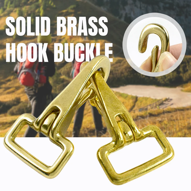 

5/10Pcs Solid Brass Hook Buckle Bag Strap Snap Clasp Carabiner Trigger Clip Handbags Chain Keychain Hanger Hardware Accessories