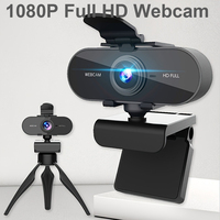 1080P Full HD Computer Webcam with Microphone Stand Hold Voice Call Conference Live Camera Privacy Cover Stand Game Banding live