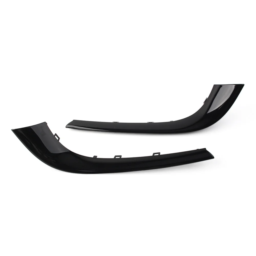 1 Pair Black Front Bumper Upper Molding Trim For Jaguar XF 2012 2013 2014 2015 Car Accessories