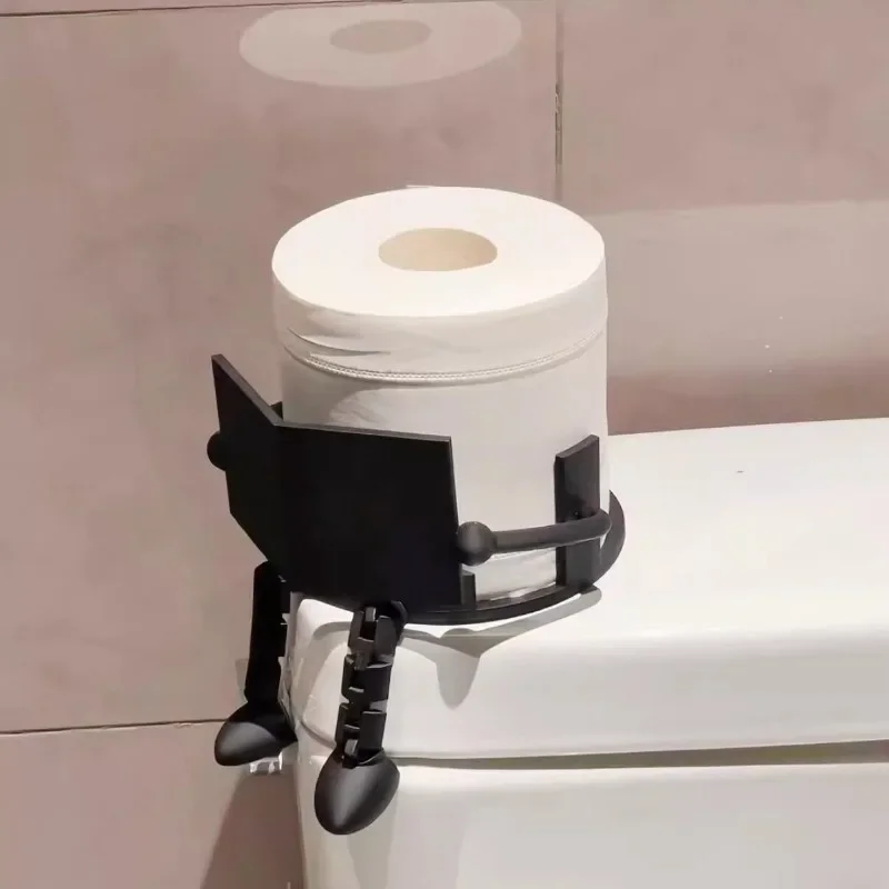 3D Printed Paper Holder Funny Black White Reading Buddy Multifunctional Storage Home Supplies Creative Bathroom Decoration Gifts