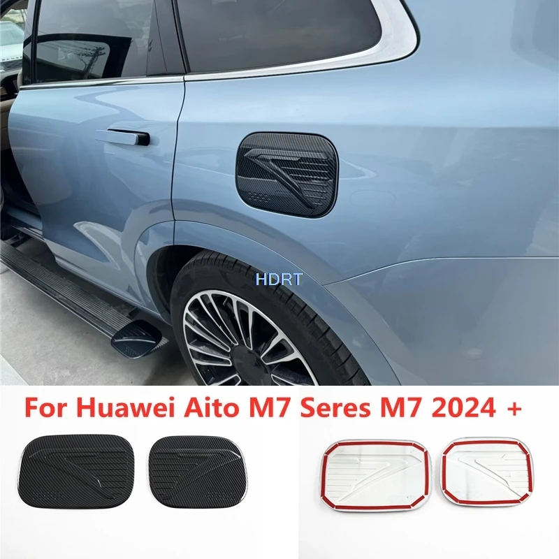 Fuel Tank Cap Trim Oil Gas Cover For Huawei Aito M7 Seres M7 2024 + Car Style Protector Decoration Accessories Exterior Sticker