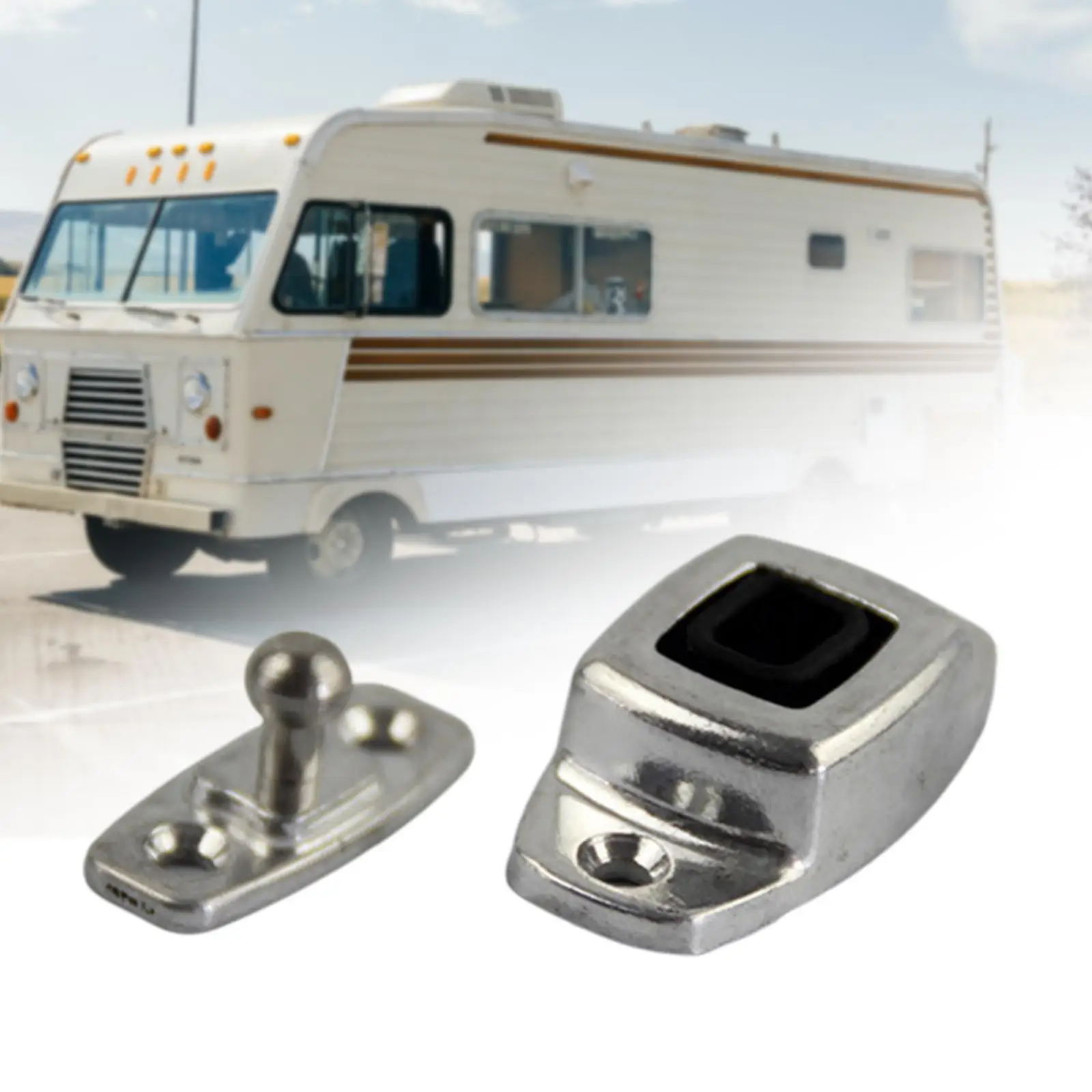 Universal Aluminum Alloy Door Stopper Strong Structure Door Hardware for RV Truck Trailer Compartment