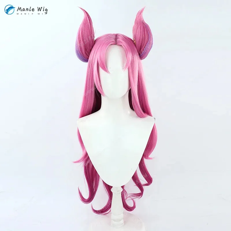 

Парик LOL Kaisa Star Guardian, 90 см, розовый градиент с ушами, термостойкие синтетические волосы, аниме, карнавальный костюм, парики bv; m, 9n8h;