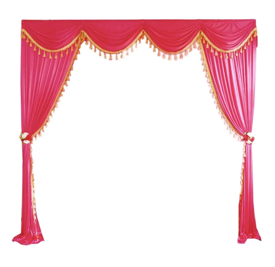 Wedding Party Bridal Shower Party Background Curtain Photography Backdrop Fringe Tassel Top Swag Drape Birthday Wall Decor