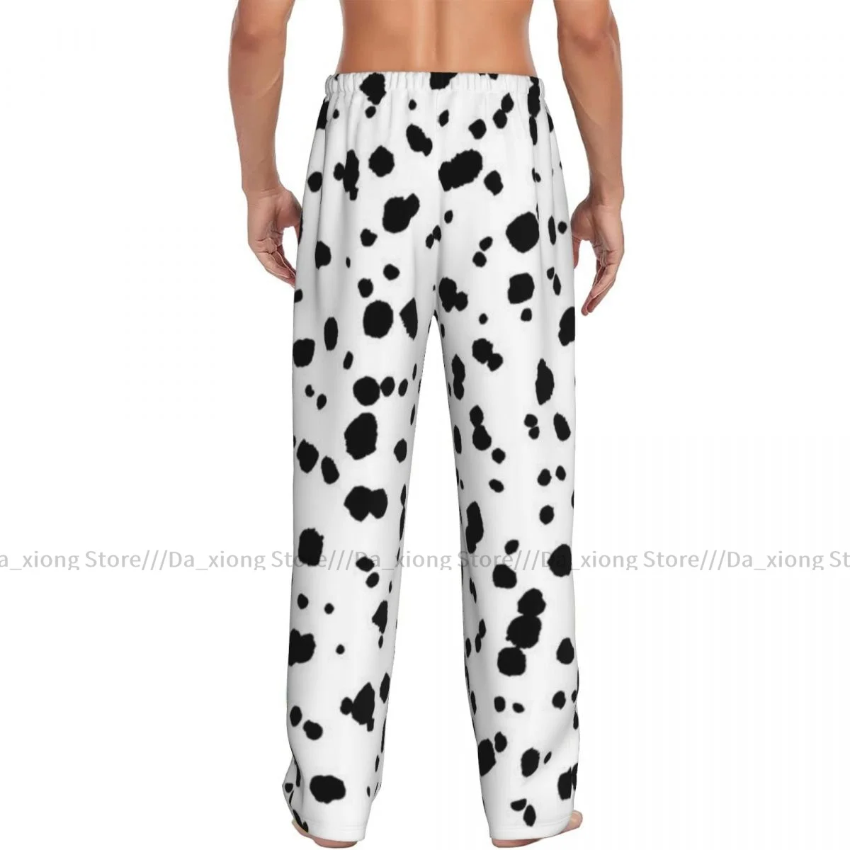 Men\'s Casual Pajama Sleeping Pants Dalmatian Pattern Lounge Loose Trousers Comfortable Nightwear