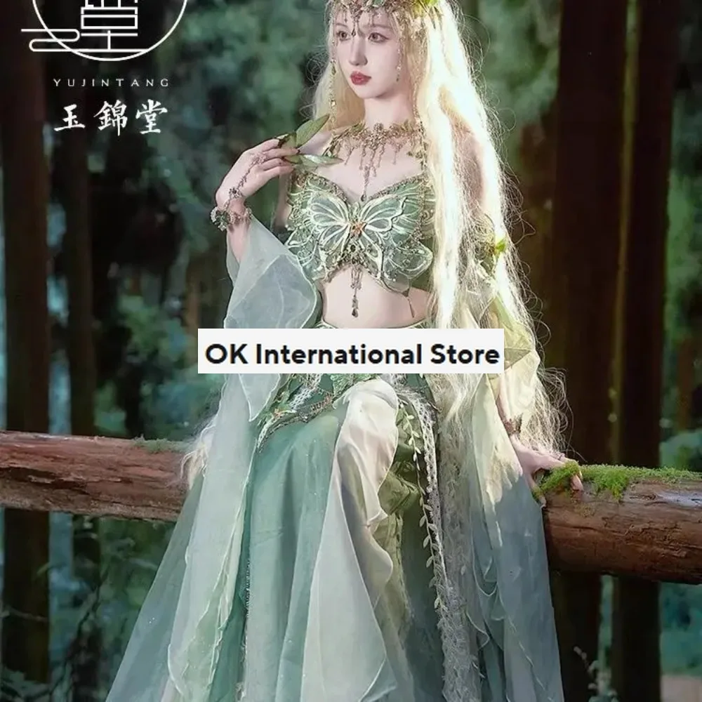 Butterfly Cosplay Hanfu Elf Exotic Style Dress Suit Western Region Princess Dress Girls' Clothing Han Dress Jungle Elf Costume