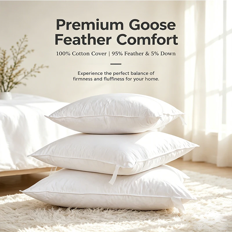 100% Baumwolle Gänsedaunenkissen, Mehrgrößen-Rückenlehne, Sitzkissen für Sofa und Stuhl, 30x50 40x60 50x70 45x70 50x50 cm, für Bett und Fußstütze – Detail 6
