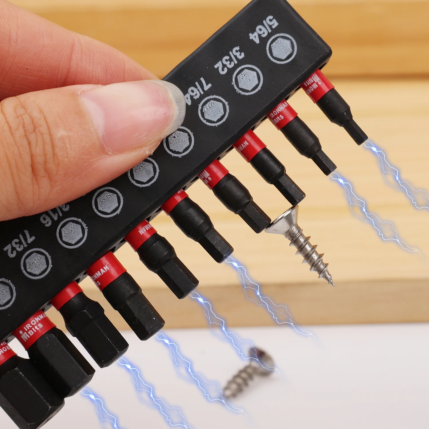Impact Allen Drill Bit Set S2 Steel Metric Magnetic Screwdriver Insert Bits with Holder Hex Shank Driver Brill Bits Power Tools