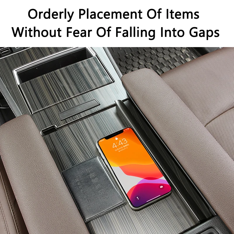 QHCP Car Central Armrest Box Cover Articles Anti-drop Leak Proof Pad Strips For Toyota Sienna Granvia 21-23 Interior Accessories