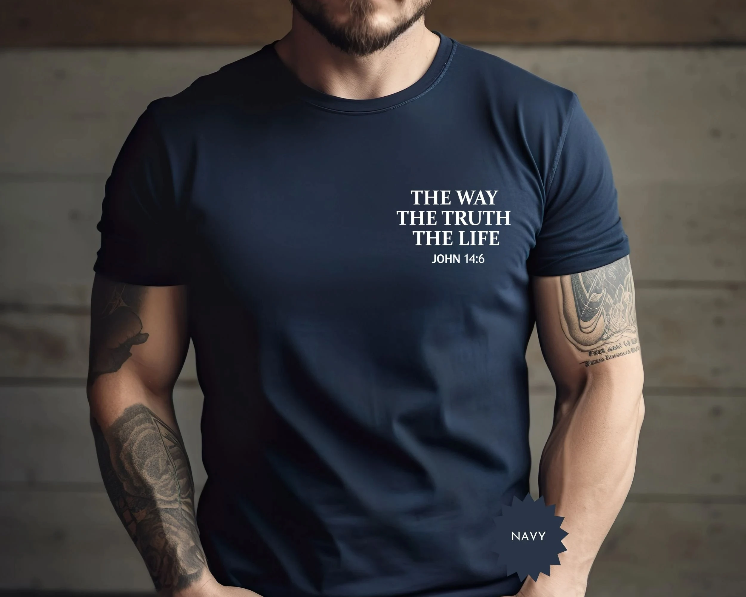 The Way The Truth The Life Christian T-shirt été hommes survêtement lettre imprimée col rond manches courtes coton vêtements de sport décontractés