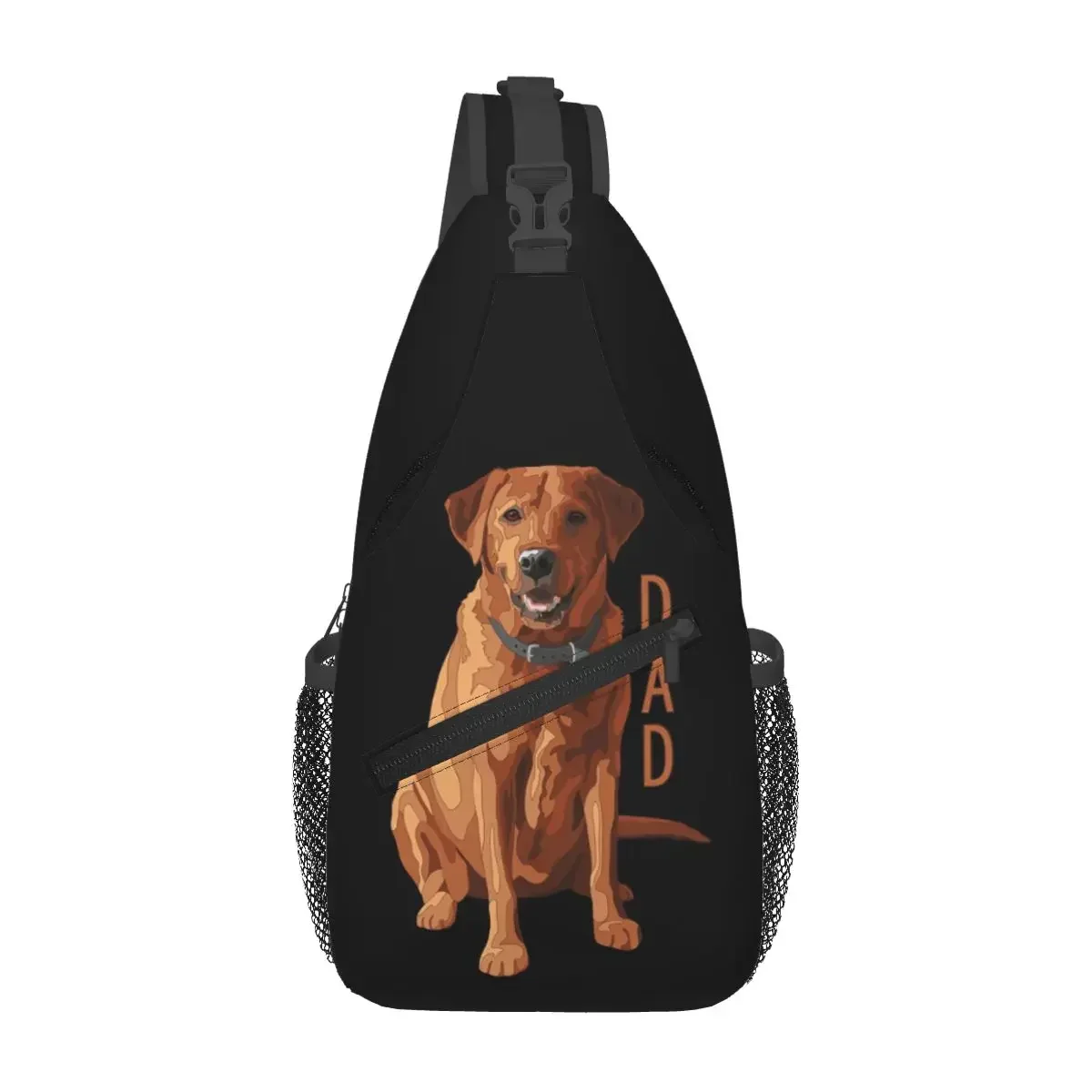 

Lab Dad Fox Red Labrador Retriever Dog Chest Bag Men Sling Crossbody Backpack Chest Bag Travel Hiking Daypack Shoulder Bag