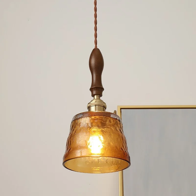 IWHD 4W Kleine LED Anhänger Lampen Für Schlafzimmer Lesen Badezimmer Loft Decor Kupfer Glas Nordic Minimalismus Hängen Licht Luminaria