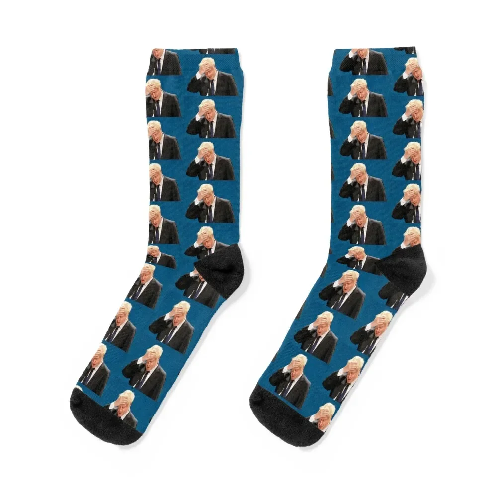 Boris Johnson facepalm Socks retro sports stockings men cotton high quality gift Socks Female Men's