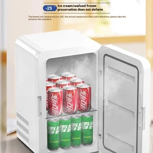 12V / 220V Kulkas Kosmetik Rumah Mobil Portabel Pendingin Minuman Berkemah Perjalanan Luar Ruangan Kulkas Mini 8L 8 kulkas mini teh pearl boba penjualan terbaik - №