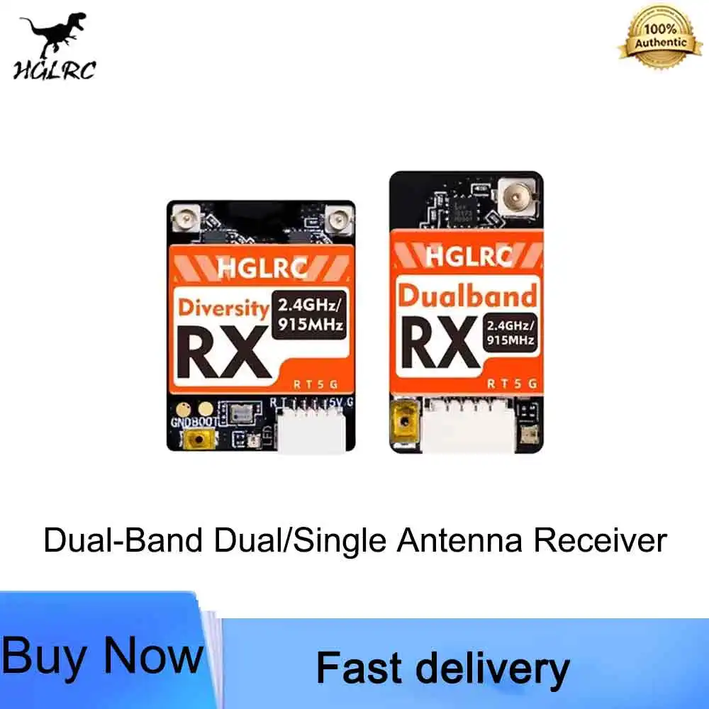 HGLRC 2.4GHz 915MHz ELRS Dual Band Gemini Receiver TCXO Long Range True Diversity Accessory For FPV Racing RC Quadcopter