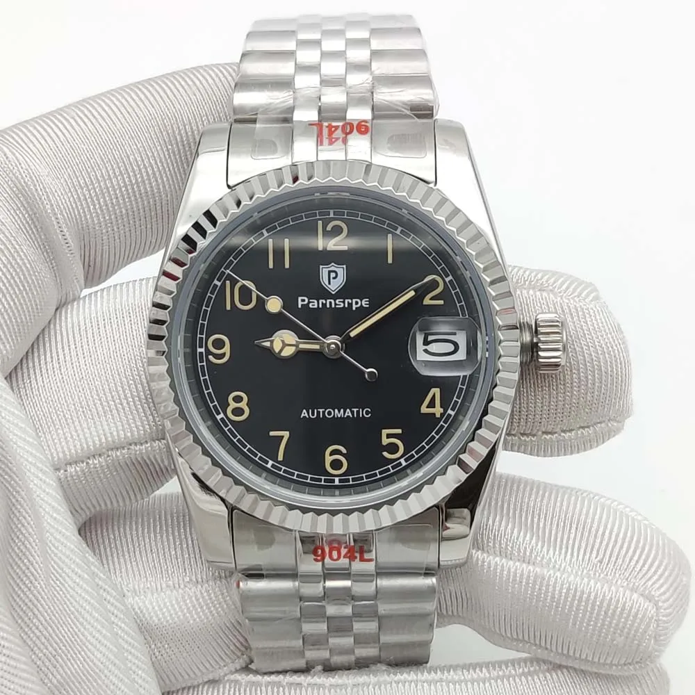 Parnsrpe NH35 Best Seller 36mm Men's Watch, Sapphire Crystal Exhibition Back Waterproof, Classic Casual Fashion Watch