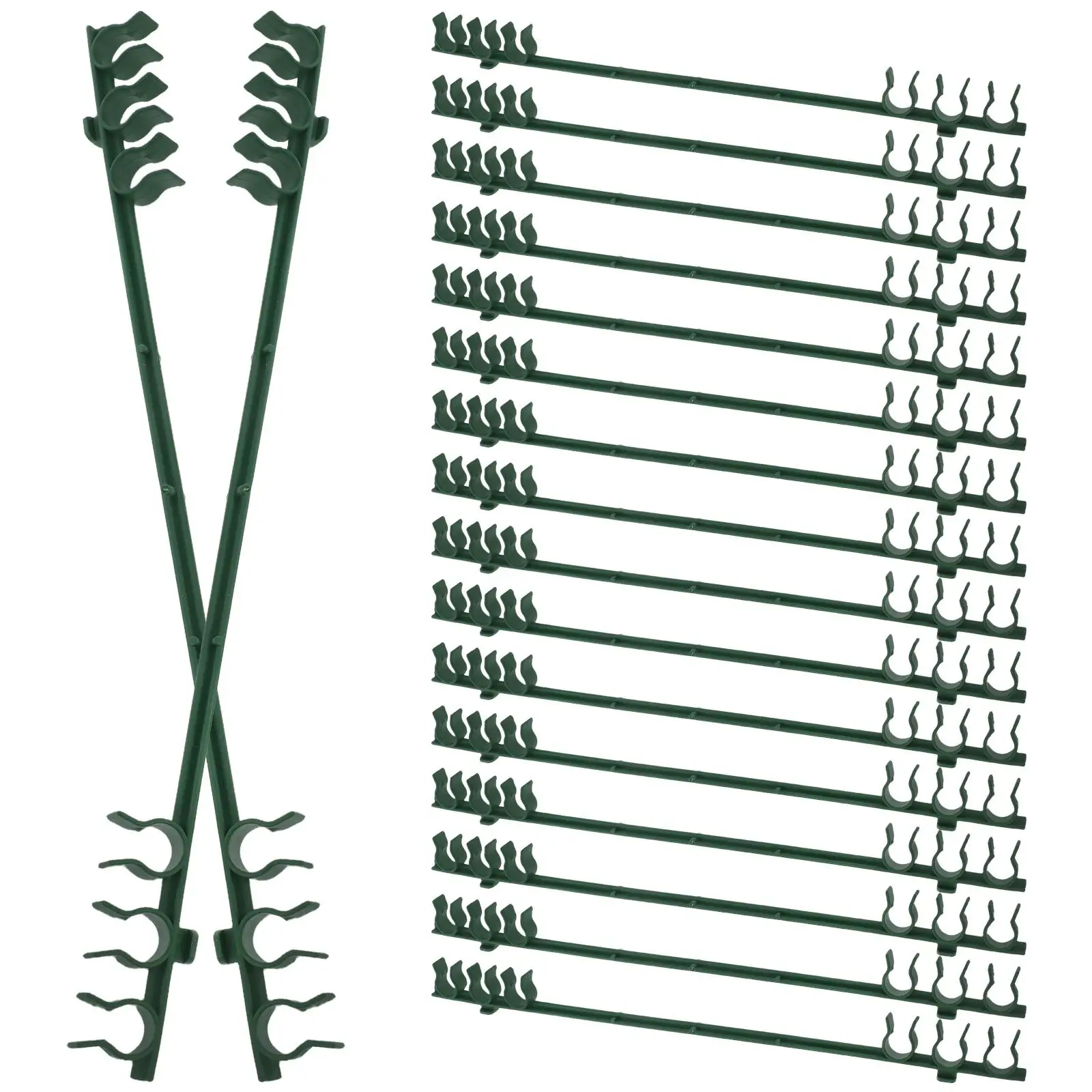 20 Pcs Gardening Connectors Durable Plastic Climbing Racks Plant Stake Hardware Fittings Pipe Clamps Trellis Accessories
