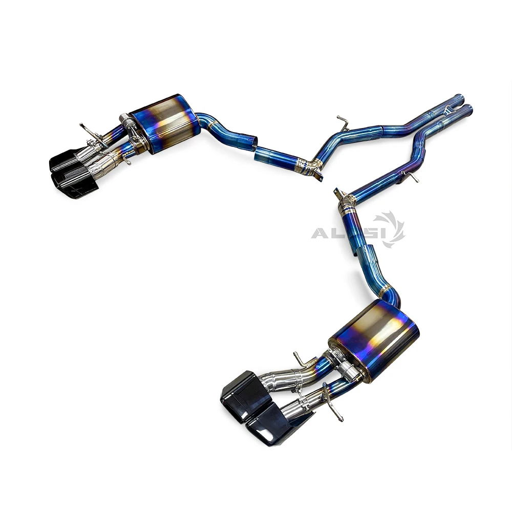 Titanium Catback Exhaust for Mercedes Benz CLS63 AMG C218 6.2L 2010-2018 Titanium High Performance Cat-back Exhaust with valve