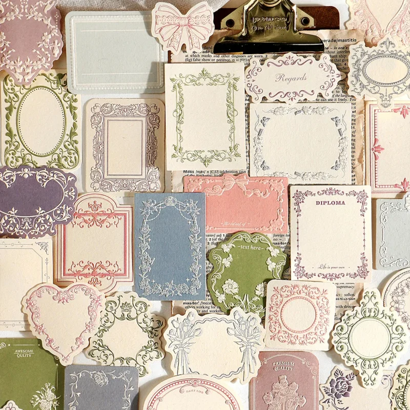Journal Go 30pcs Vintage Memo Pads Paper DIY Scrapbooking Art Collage Junk Journal Material Paper Retro Message Notes Paper