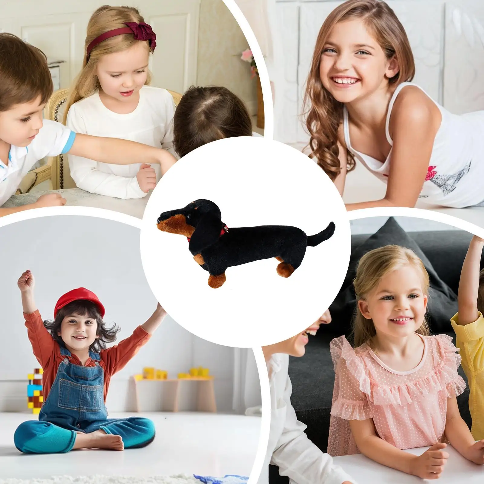 

Плюшевая игрушка-такса: милая собачка для объятий, компаньон для сна, для детей и взрослых, для дома, детской, рабочего стола, дивана, кровати, игровой комнаты