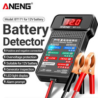 ANENG BT-171 Battery Detector Tester 12V Digital Car Battery Indicator Alligator Clips LED Battery Status Indicator Tester Tools