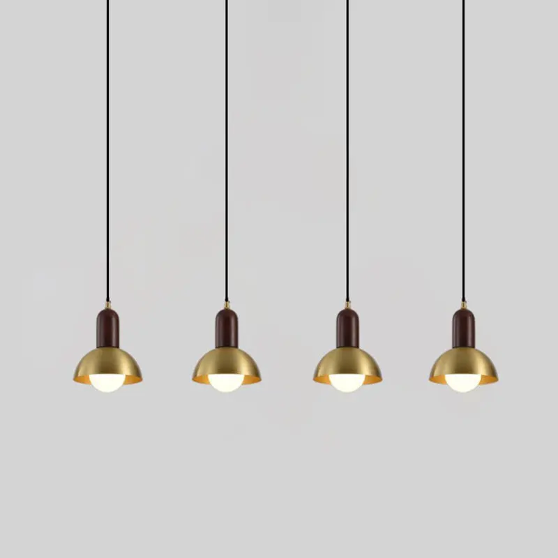 Postmodern Gilded Pendant Lamp, Simples Single Headed LED Light, Nordic Light, Fit para quarto, cabeceira, Restaurante, Bar