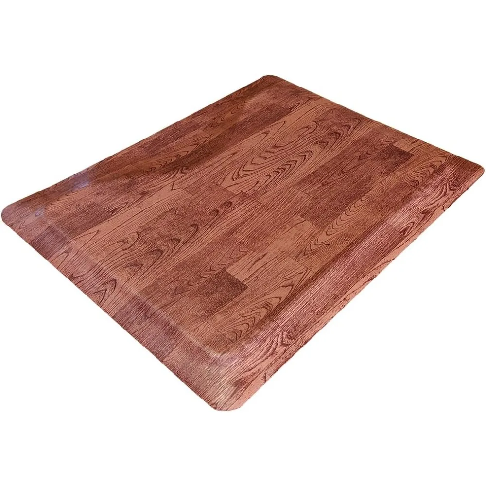 سجادة كرسي صالونات الحلاقة المضادة للتعب، خشب البلوط الناعم، مستطيل 3 × 4 بوصة، سميكة 7/8، سجادة أرضية مريحة للصالونات #2