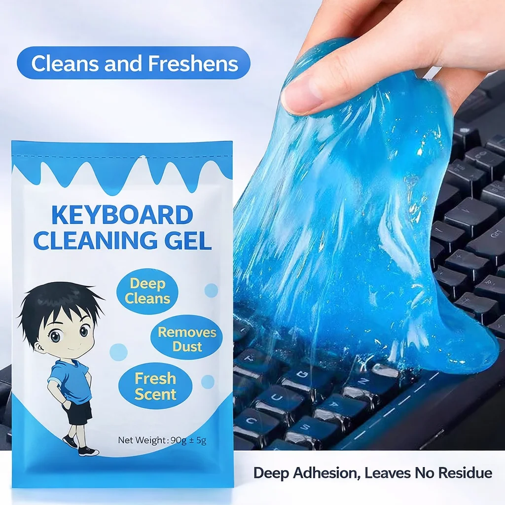 Keyboard Cleaner Gel, Universal Dust Cleaning Putty for Car Interior PC Laptop, Reusable Deep Cleaning Soft Gel Kit